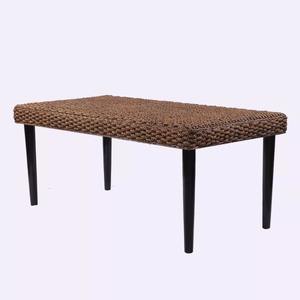 Juego de comedor de fibra de plátano natural con seis sillas perfecto para comedor interior ecológico - Product Image 4