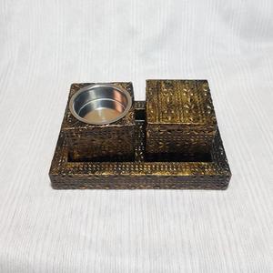 Juego de Quemadores de Incienso Bakhoor en Oferta con Incrustaciones de Madera y Metal para Decoración del Hogar y Regalos de Ramadán y Eid, Incluye Caja de Madera y Tapa - Product Image 5