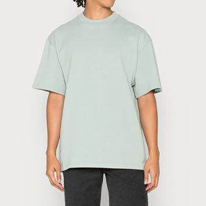 เสื้อยืดผ้าฝ้าย100% สำหรับผู้ชายทรงหลวมแขนครึ่งท่อนโอเวอร์ไซส์พิมพ์ลายสินค้าใหม่2025ขายส่ง - Product Image 4