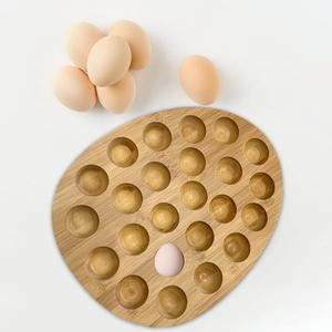 Plateau à œufs en bois de qualité supérieure pour outils de cuisine Taille et forme personnalisées Vaisselle de cuisine Plateau à œufs en vrac. - Product Image 6