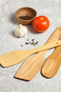 Premium Quality 100% Natural Teak <b>Wood</b> <b>Utensil</b> Toolset Includes Non-Stick Fried Spatula Salad Fork Spoons for <b>Kitchen</b> Use - Product Image 4