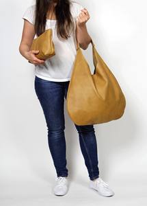 Sac fourre-tout vintage en cuir véritable pour femmes LHB-0111 sac à main besace de luxe avec sangle réglable - Product Image 3