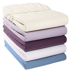 Sábana bajera ajustable de Jersey de algodón de alta calidad, gran oferta, sábanas a cuadros de Color personalizado para temporada de hoteles para bodas, precio bajo - Product Image 2