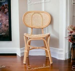 Chaises en rotin de bambou naturel de qualité supérieure antiques et modernes fabriquées à la main pour la cuisine, la villa, le jardin et le patio pour l'extérieur. - Product Image 2