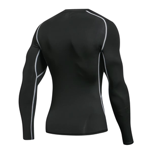 Unisex Full Sleeve Color Blocked Rash Guard Quick Dry <b>Compression</b> <b>Shirt</b> UPF50+ Breathable Anti-Bacterial Eco-Friendly Fabric Gym - Product Image 3