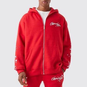 Vente en gros pas cher Survêtement évasé à fermeture éclair de haute qualité pour hommes/Survêtements à fermeture éclair pour hommes avec impression de logo personnalisé pour décontracté - Product Image 5