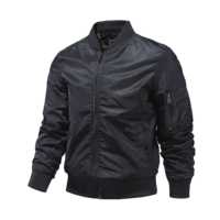 Blousons Bomber Homme Personnalisables à Manches Longues, Col Montant et Fermeture Éclair, Style Urbain, en Toile de Nylon pour l'Hiver