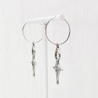Boucles d'oreilles créoles en argent 925 et croix du Sud berbère, paire de boucles d'oreilles style vintage Bijoux gitans ethniques boho