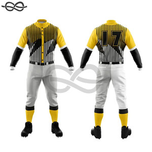 Breathable Unisex Baseball Jersey Uniform Design Heat-Transfer Printed Button <b>Down</b> Softball Uniform Customized Logo Plus Size - Product Image 6