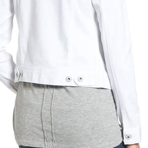 Vente en gros de nouvelle veste en jean d'hiver grande taille à la mode pour femmes veste universitaire à logo imprimé personnalisé avec rembourrage en coton tricoté - Product Image 6