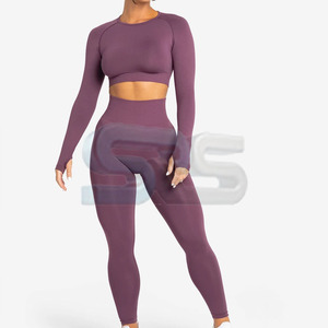 Coton femmes Yoga ensemble 2025 nouveauté vêtements de sport sans couture deux pièces sport soutien-gorge et Leggings Fitness tenue - Product Image 1