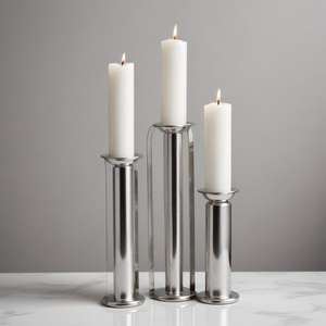 Portavelas de suelo de diseño contemporáneo de moda Candelabro de aluminio más vendido a precio competitivo - Product Image 4