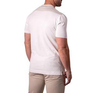 เสื้อถักผู้ชายคุณภาพพรีเมียม OEM ODM ขายส่ง ทรงปกติ คอปกเรียบ แขนครึ่ง 100% ผ้าฝ้าย ป้องกันขนร่วง - Product Image 4