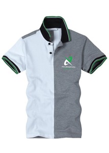 เสื้อโปโลแฟชั่นสำหรับผู้ชายเสื้อโปโลแขนสั้นสีฟ้าเย็บพิมพ์ลายสีสันสดใส - Product Image 5