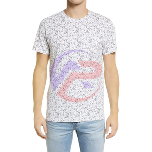 เสื้อยืดผ้าฝ้ายโพลีเอสเตอร์ของผู้ชายแบบมีลายพิมพ์ดิจิตอลเสื้อยืดระบายอากาศได้ดี - Product Image 4