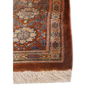 Tapis en soie noué à la main Gulmarg, grand format, rouge-orange, Pae-5708, patchwork puzzle pour la maison, forme rectangulaire pour salon et couloir - Product Image 4