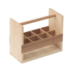 Caddy en bois de qualité supérieure conçu pour les mariages rustiques utilisé comme pièce maîtresse pour les couverts fleurs serviettes bougies articles décoratifs - Product Image 5