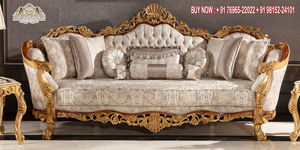 Ensemble de canapés au design de feuilles épaisses, sculpté à la main royale, meubles de salon, élégants, pour le salon - Product Image 3