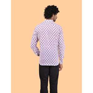 Chemise décontractée pour homme en coton imprimé à manches longues, motifs floraux et à pois sur tissus popeline et oxford, fabrication ODM - Product Image 3