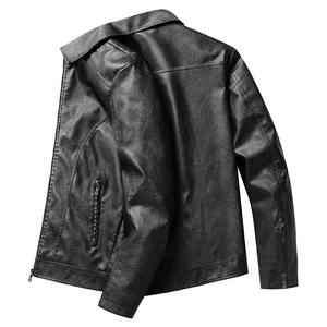 Printemps automne hommes décontracté moto Biker veste manteaux hommes Vintage Outwear veste en cuir homme mode veste - Product Image 1