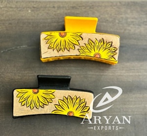 มาใหม่ล่าสุดร้อนขายสไตล์ตะวันตกทําด้วยมือเครื่องมือแกะสลักหนังผมกรงเล็บคลิปหนังกรงเล็บอุปกรณ์เสริมผมสําหรับผู้หญิง - Product Image 1