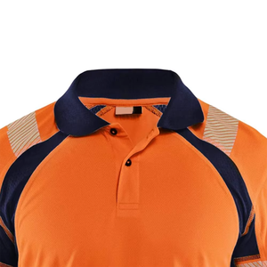 Polo DE SEGURIDAD personalizado de alta visibilidad Ropa DE TRABAJO Cómodo secado rápido Mangas cortas 100% Poliéster \ Algodón Polos hechos - Product Image 5