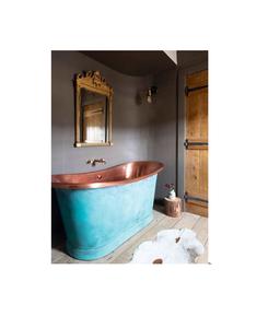 Baignoire en cuivre artisanale de qualité supérieure pour salles de bains luxueuses avec capacité de trempage profonde et finition antique - Product Image 4