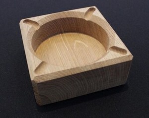 Smoking <b>Ashtray</b> Engraved Acacia Wood Cigar Holder Car Easy Handle Custom Shape Custom Color Modern Luxury Design Custom Logo - Product Image 3
