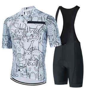 Ropa de ciclismo personalizada, uniforme de bicicleta colorido, ropa de bicicleta para hombres, conjunto de camisetas de Ciclismo de manga corta - Product Image 6