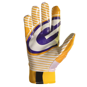 Gants de gardien de but de football personnalisés, avec impression en relief en caoutchouc, en cuir pleine fleur, antidérapants, respirants, avec sangle de poignet réglable - Product Image 3