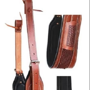 Circunferencia trasera de flanco de caballo occidental de cuero Premium personalizable para ropa Ecuestre para equitación occidental - Product Image 1