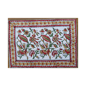 Wedding Souvenier Floral Dining Mats With Boho Look Handmade Cotton Finish With Machine Washable Texture And Embroidered Design - Product Image 5