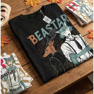 เสื้อยืด Beastars Legoshi ผ้าฝ้าย 100% แบบเรียบและลายพิมพ์ น้ำหนัก 240 กรัม รุ่นเจอร์ซีย์ หมายเลขรุ่นพิมพ์บนเสื้อยืด - Product Image 4