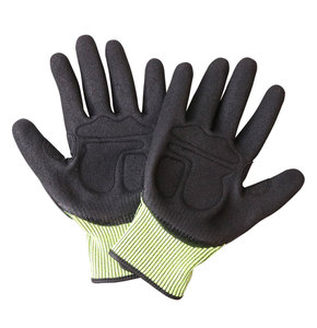 Guante de cuero de vaca de buena calidad con guante de seguridad Precio de alta calidad Guantes de seguridad laboral Guantes de trabajo de seguridad transpirables - Product Image 6