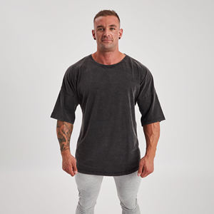 Camiseta de lavado ácido de alta calidad para hombres por encargo al por mayor a bajo precio - Product Image 1
