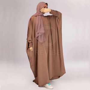 Robe Abaya Modeste pour Femmes de la Marque Saleh Enterprises, Ornée de Perles, Antistatique, Respirante, Mélange Coton-Polyester, Style Islamique Dubaï - Product Image 5