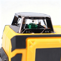 Niveau laser croisé vert 16 lignes, auto-nivelant, base rotative à 360°, rechargeable, faisceau jaune pour carrelage