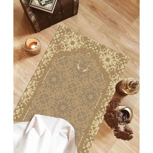 3D Printed Islamic Design Elegant Beige Prayer <b>Rug</b>,Nonwoven <b>Thin</b> <b>Rug</b> - Product Image 5