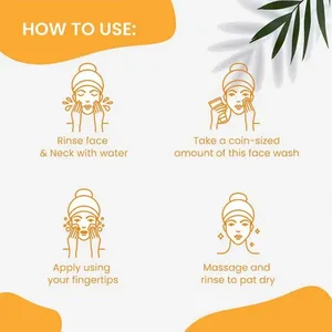 Bán buôn Hữu Cơ <span class=keywords><strong>Neem</strong></span> và Tulsi thảo dược rửa mặt để làm sạch sâu, chống mụn trứng cá, kiểm soát dầu, chăm sóc da nhẹ nhàng | OEM xuất khẩu số lượng lớn - Product Image 3