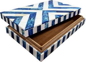 Cajas de joyería con incrustaciones de hueso de alta calidad Premium Buena combinación de colores para almacenamiento Solución elegante y duradera - Product Image 3