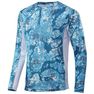 Haute qualité 100% polyester maillot de pêche à séchage rapide respirant UV protégé Performance vêtements de pêche pour adultes motif solide - Product Image 4