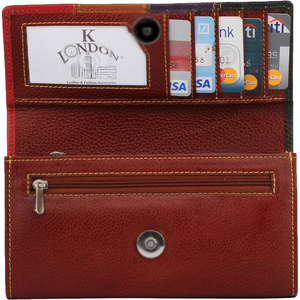 2024 Women's High-End Luxury <b>Genuine</b> <b>Leather</b> <b>Wallet</b> with RFID Zipper Closure Purse Long Lady Style Cash Handmade Logo Pattern - Product Image 4