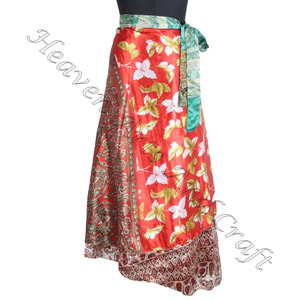 กระโปรงยาวสำหรับผู้หญิงผ้าโสร่งยาวเปิดเอวรอบมีสไตล์ผ้าจาไมก้าผ้าโสร่งชายหาดส่าหรี - Product Image 2