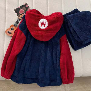 Pijama de Felpa con Estampado de Super Mario Bros, Suave y Transpirable, con Spandex, para Verano e Invierno, Talla Única XL, Ropa de Casa ODM - Product Image 4