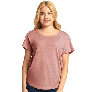 6760 - Next Level Ladies Tri-Blend Dolman Camiseta Vintage Pink Custom Printing Ready Camisetas transpirables de algodón liso para mujer - Product Image 1