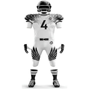 เครื่องแบบอเมริกันฟุตบอลคุณภาพสูงการออกแบบที่กําหนดเองเย็บเครื่องแบบอเมริกันฟุตบอลระบายอากาศแห้งเร็ว - Product Image 1