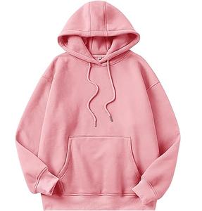 Venta al por mayor de encargo de manga larga señora mujeres Top pulóver sudaderas con capucha cortas para las mujeres Sudadera con capucha de lana - Product Image 3