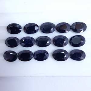 Saphir noir naturel à 100 %, taille ovale facettée, pierre précieuse ovale, saphir semi-précieux pour la création de nouveaux bijoux - Product Image 6