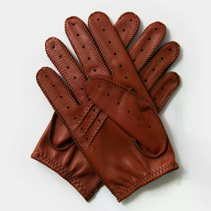 Guantes Unisex de cuero auténtico para motocicleta, guantes de conducción de coches con piel de cabra y logotipo personalizado, nuevo diseño, precios razonables para invierno - Product Image 5