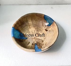 Bol à salade en bois créatif écologique ensemble de vaisselle décorative avec fruits et assiette pour les occasions de fête articles ménagers - Product Image 5